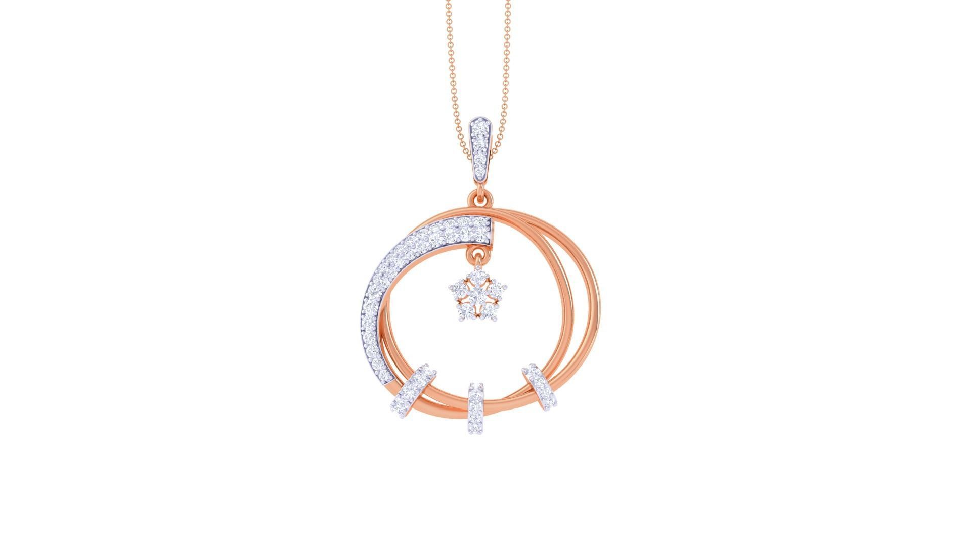 Diamond Pendant 3dm stl obj gltf glb 3mf renders details 3D print model_11