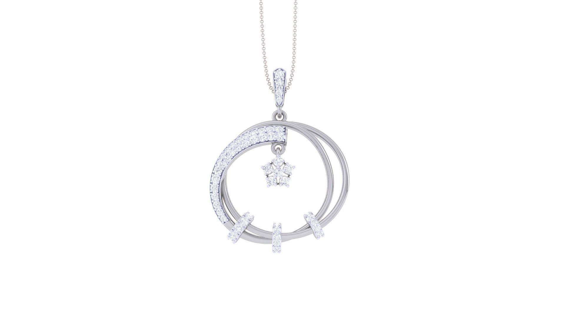 Diamond Pendant 3dm stl obj gltf glb 3mf renders details 3D print model_10