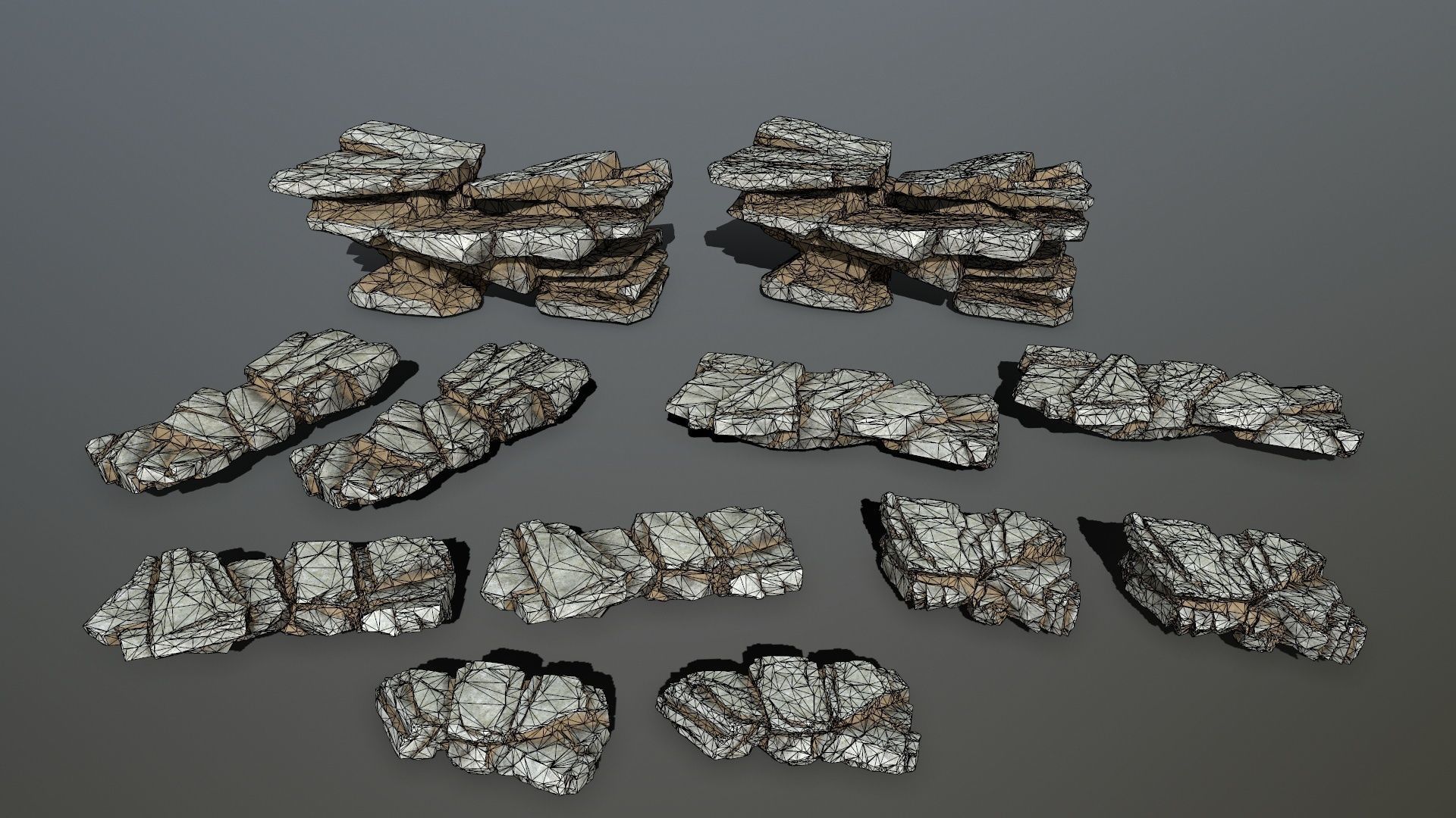rocks Low-poly 3D model_15