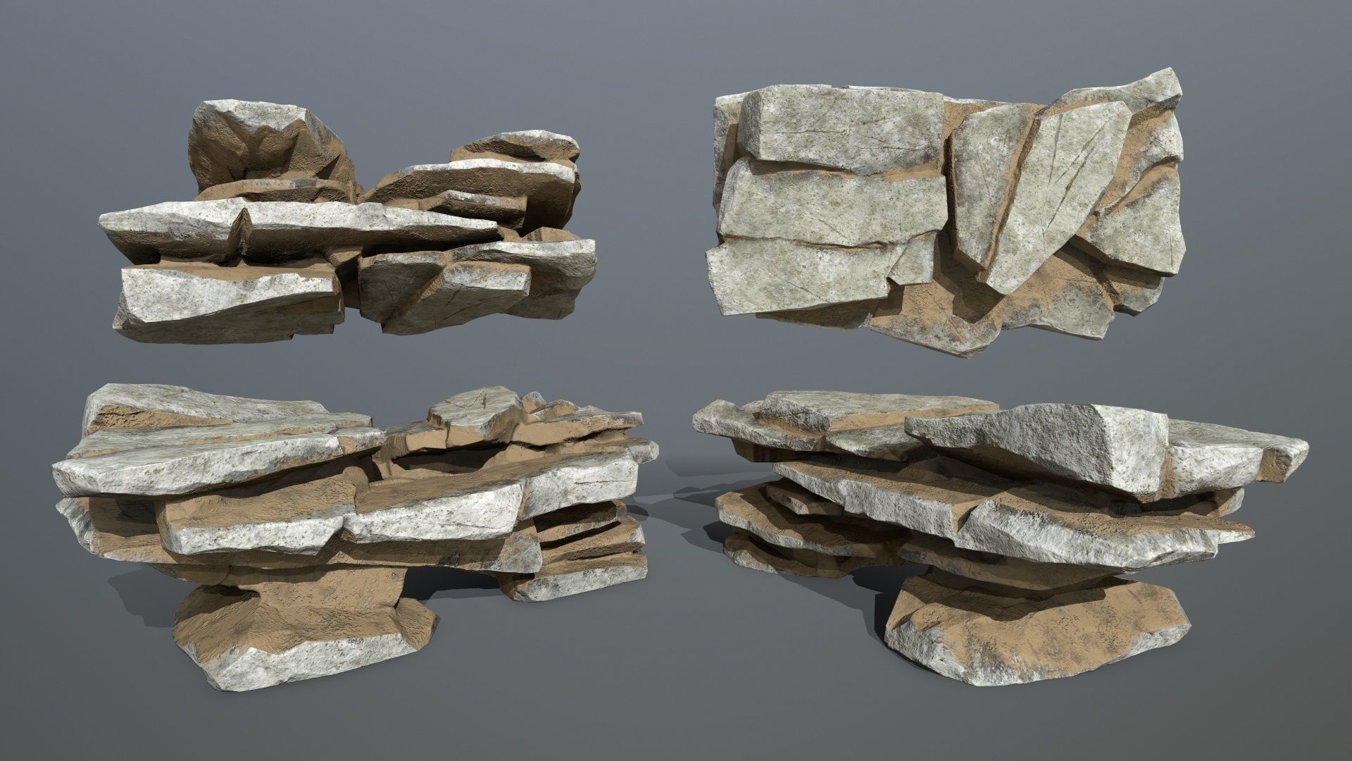 rocks Low-poly 3D model_8
