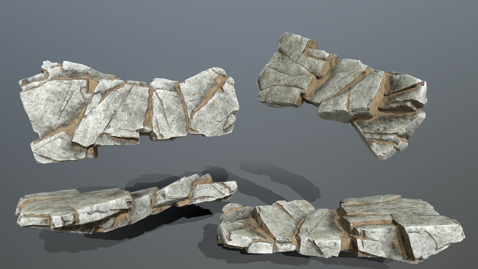 rocks Low-poly 3D model_9