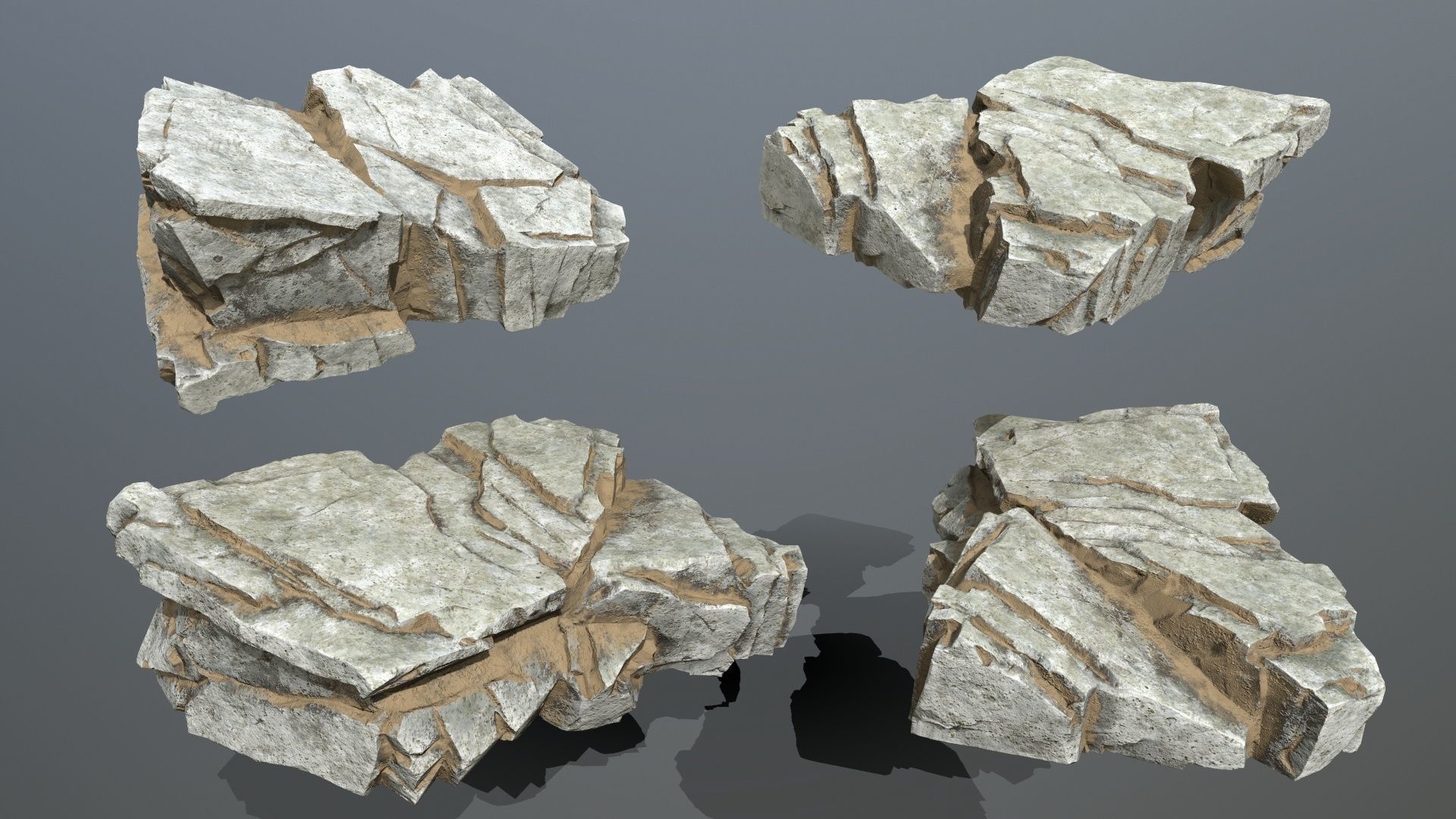 rocks Low-poly 3D model_7
