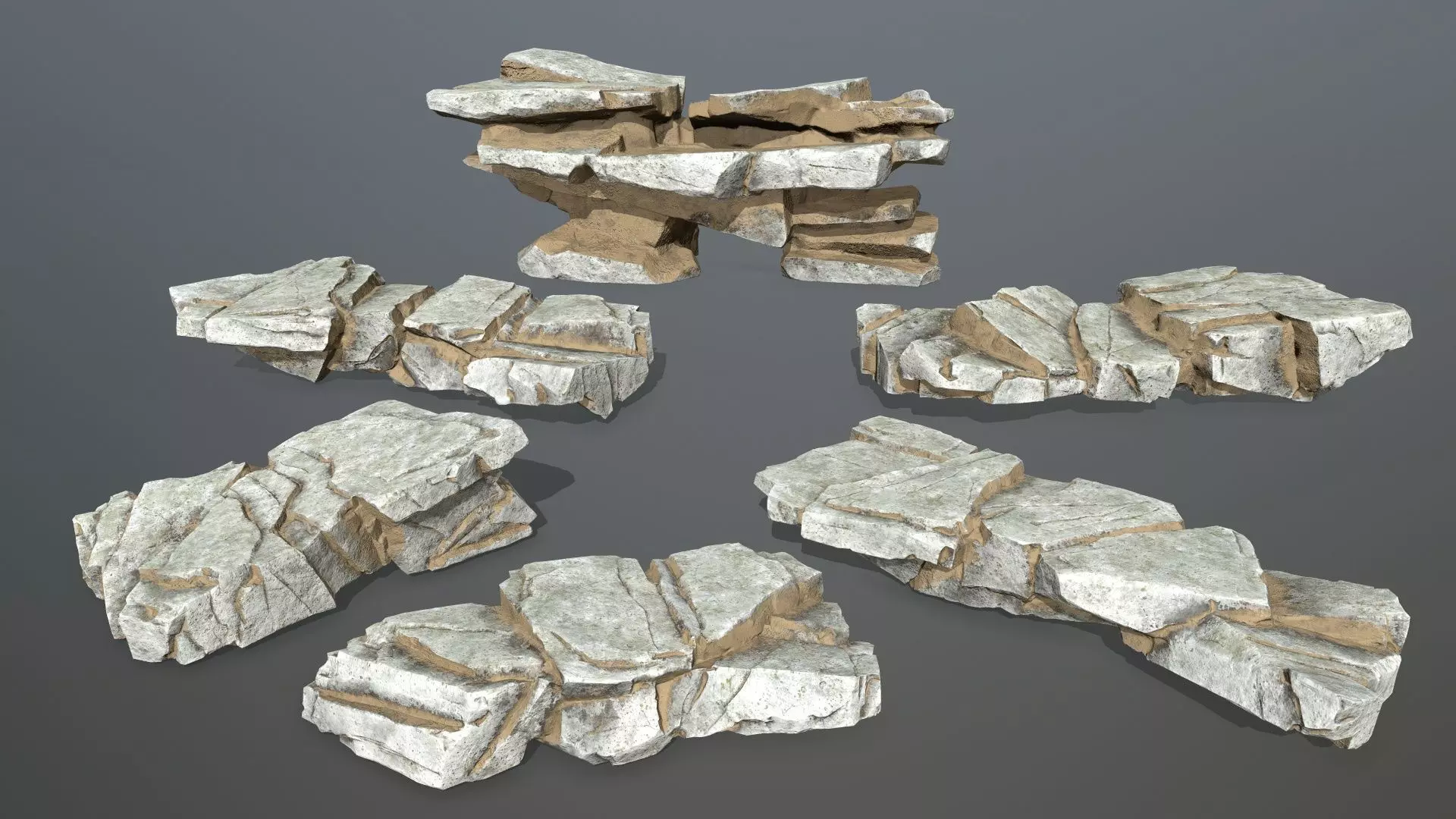 rocks Low-poly 3D model_0