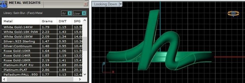alphabet minimal H ring 81-MW 3D print model_13