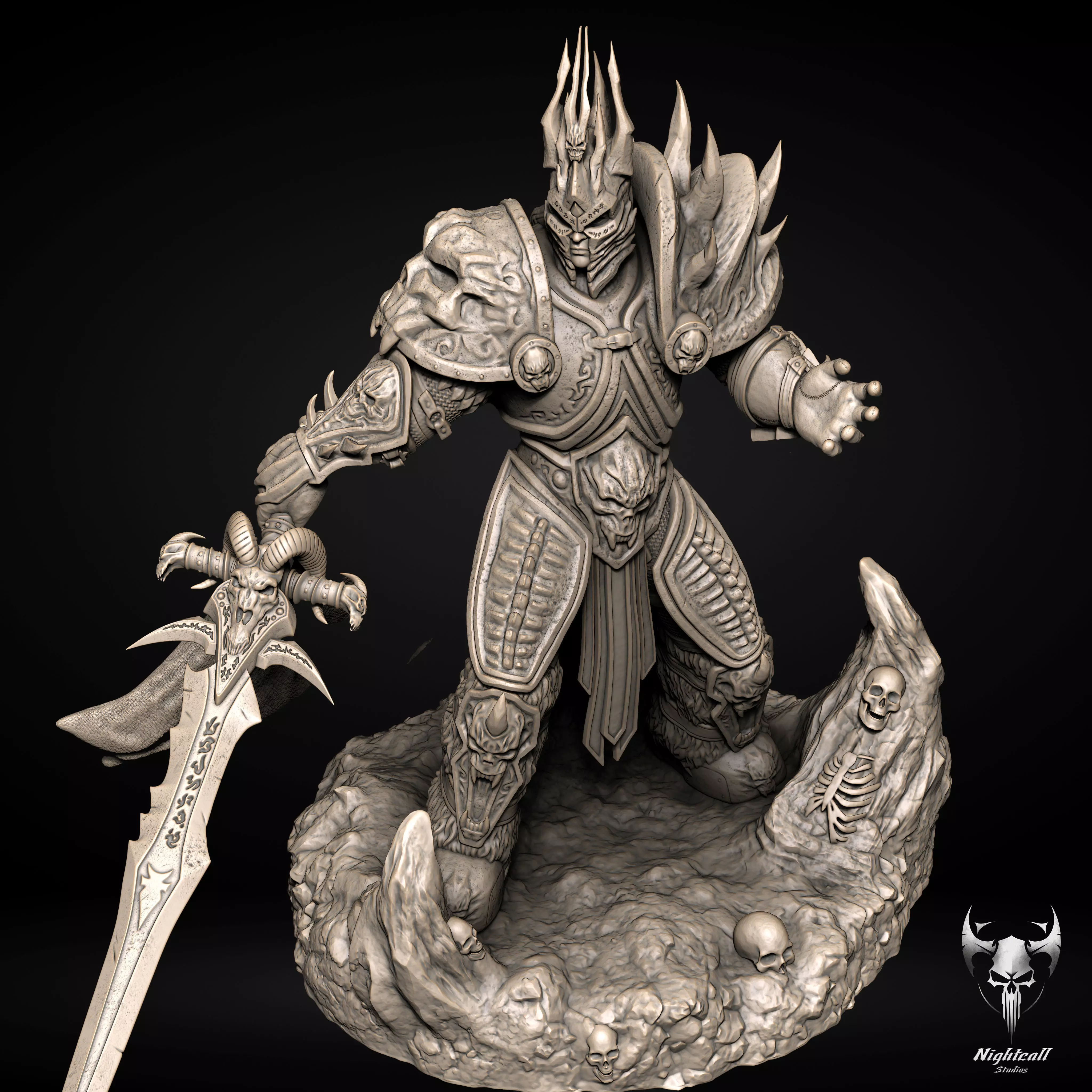 Arthas the Lich King 3D print model  3D print model_3