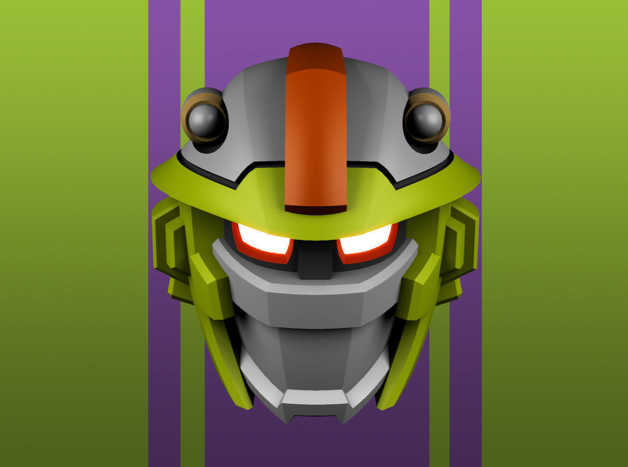 Krok head for CW deluxe Air Raid 3D print model_4