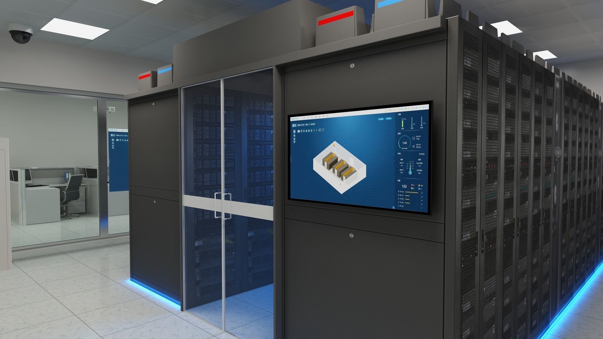 Computer Server Room 3D model_3