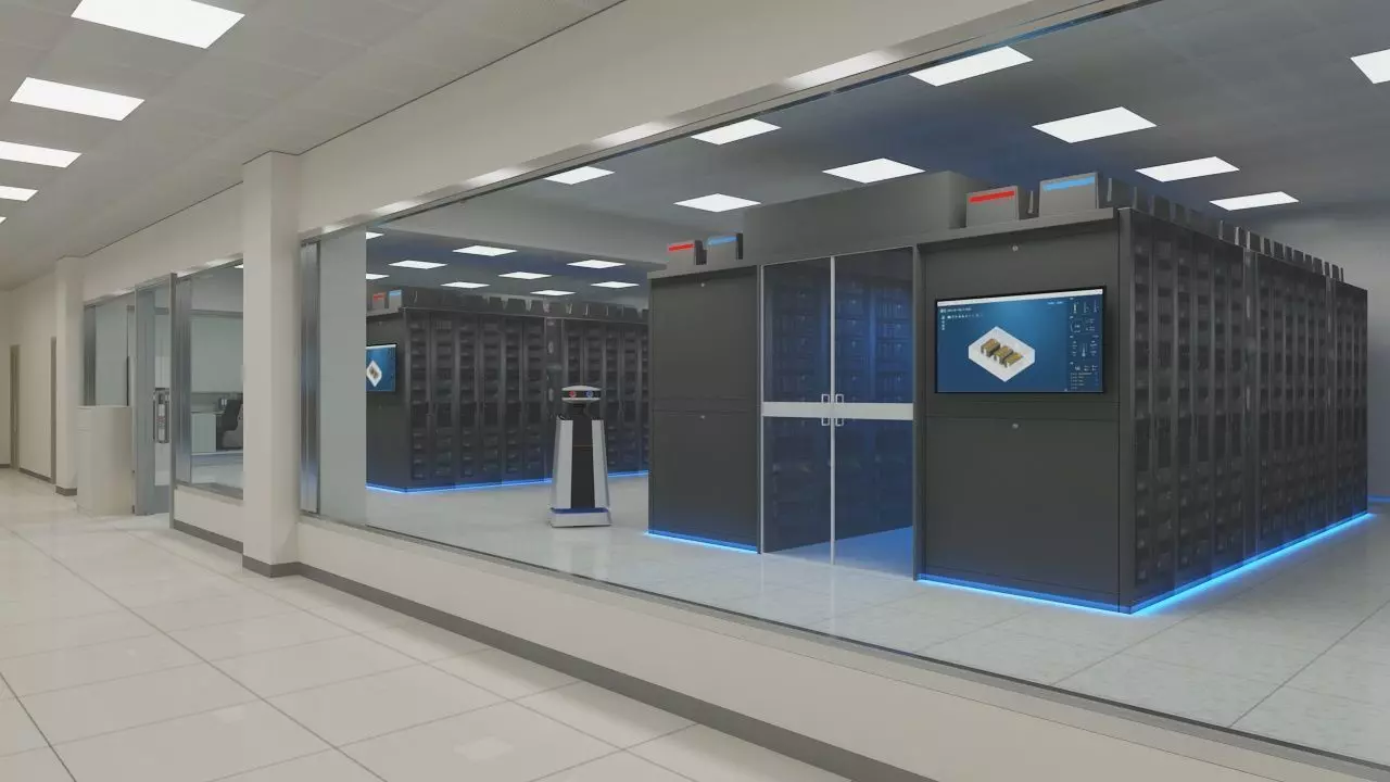 Computer Server Room 3D model_0