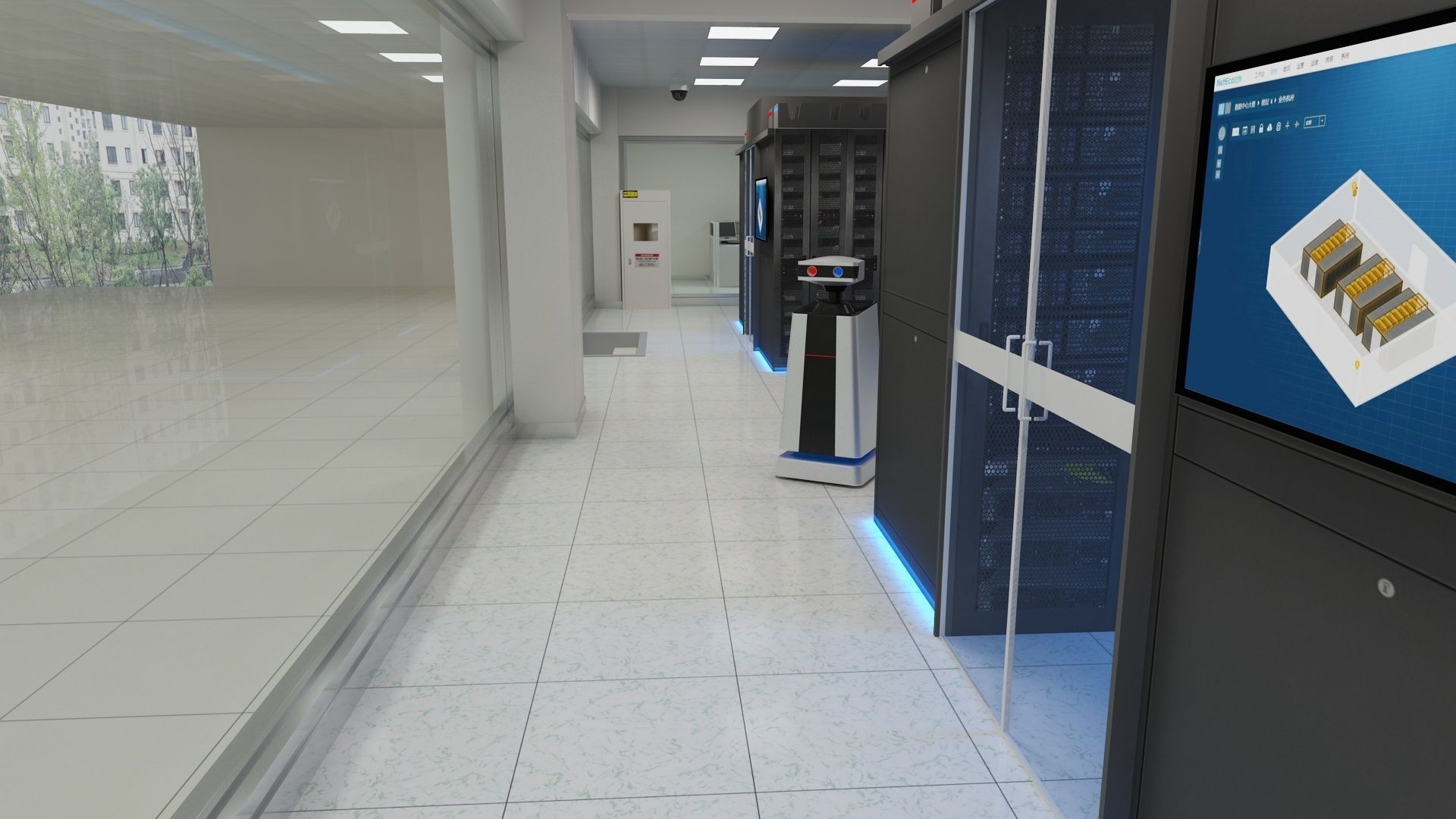 Computer Server Room 3D model_2