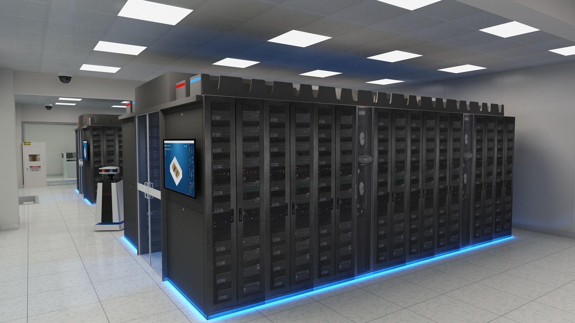 Computer Server Room 3D model_1