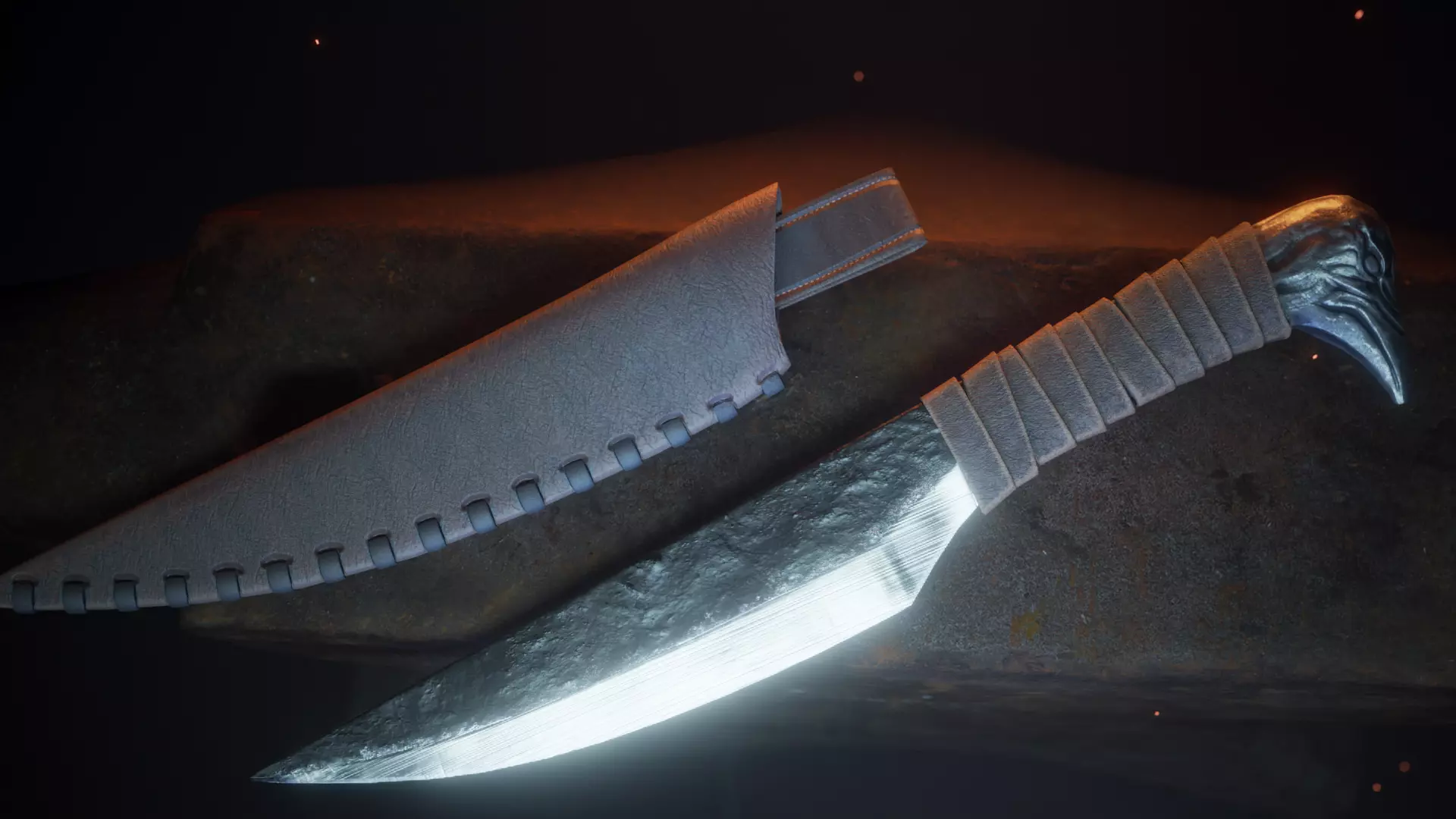 Viking Dagger 1 Low-poly 3D model_0