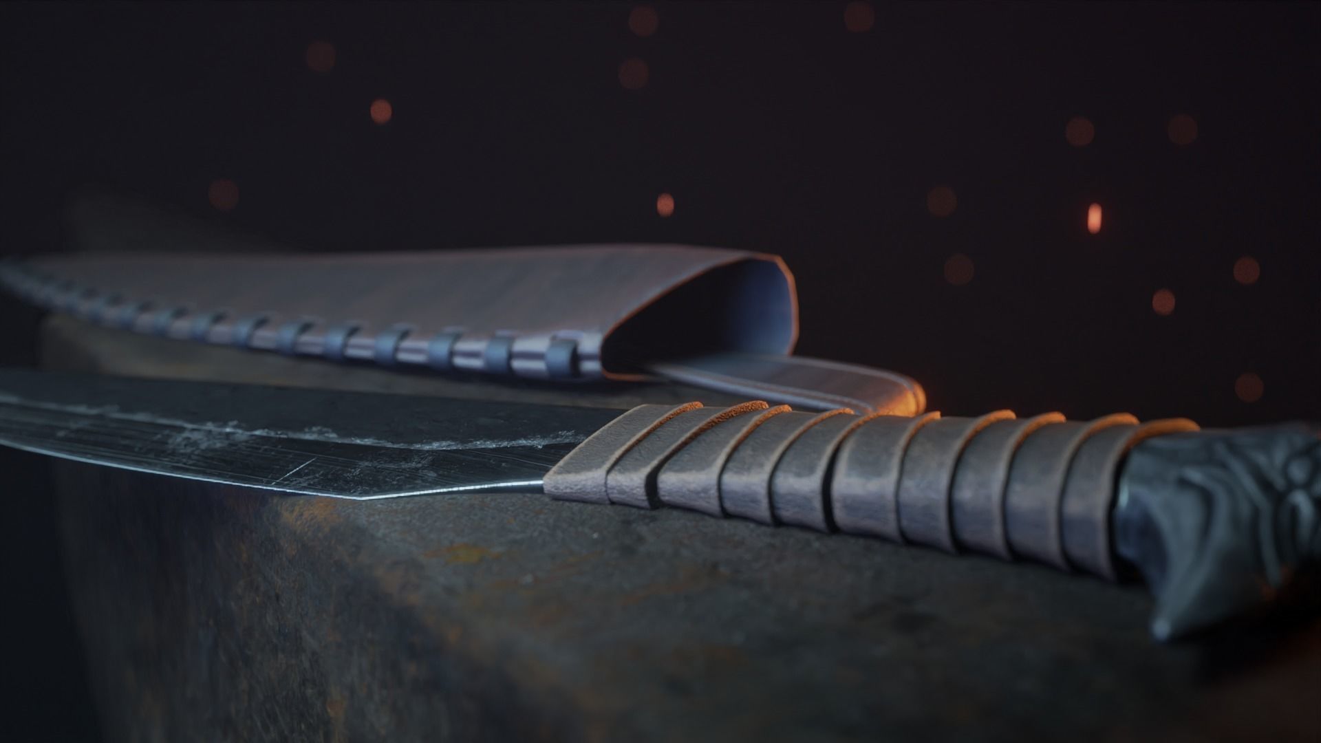 Viking Dagger 1 Low-poly 3D model_1