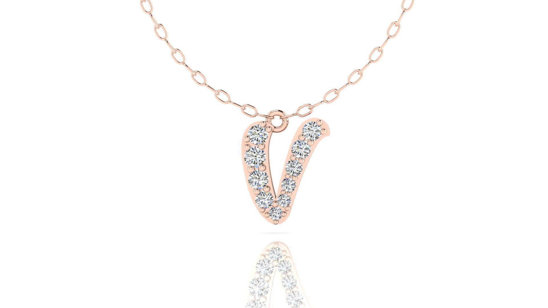 Alphabet Andala Diamond Letters Pendants V 3D print model_3