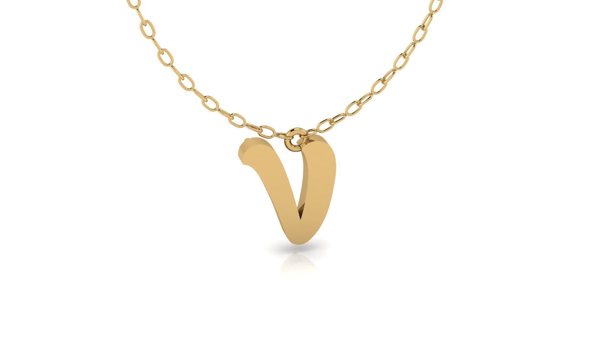 Alphabet Andala Diamond Letters Pendants V 3D print model_12