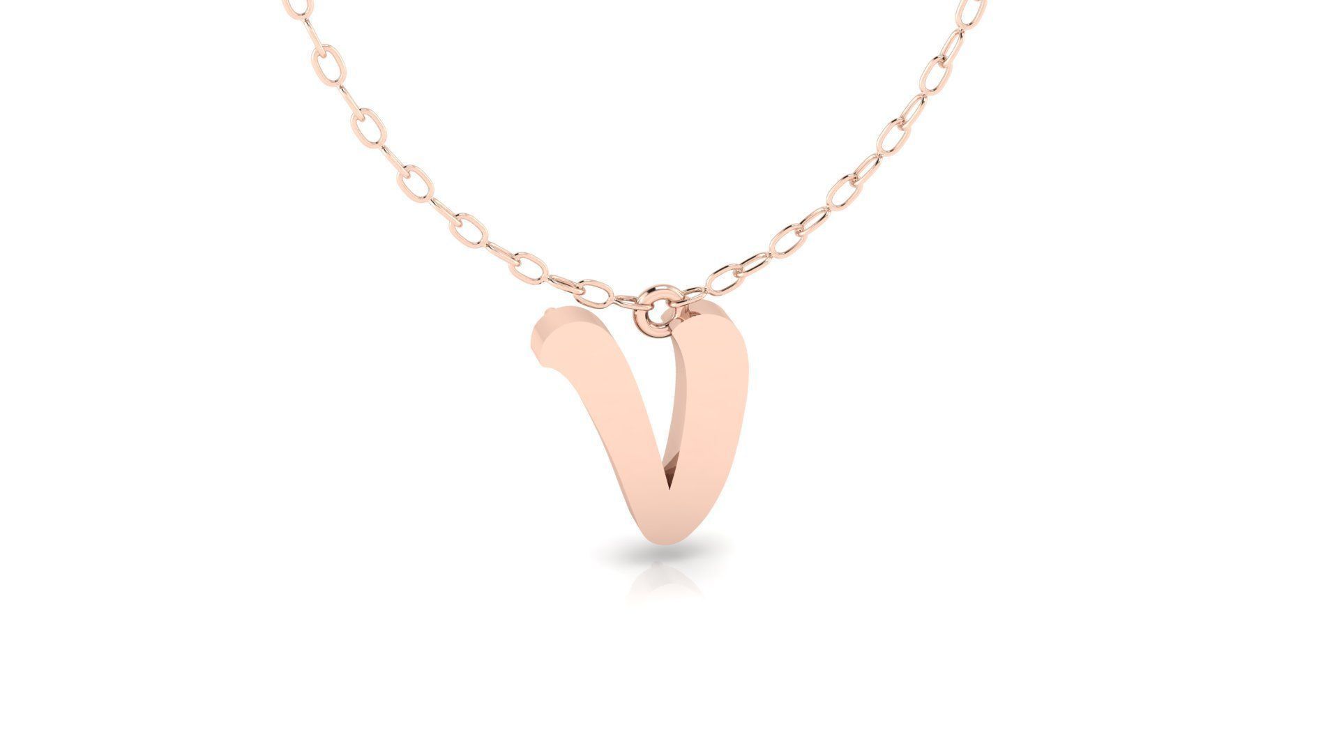 Alphabet Andala Diamond Letters Pendants V 3D print model_8