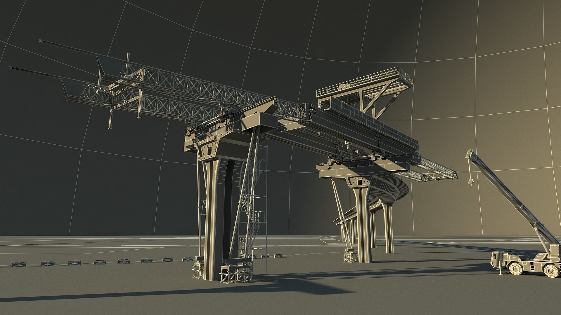 Overhead Crane 3D model_16