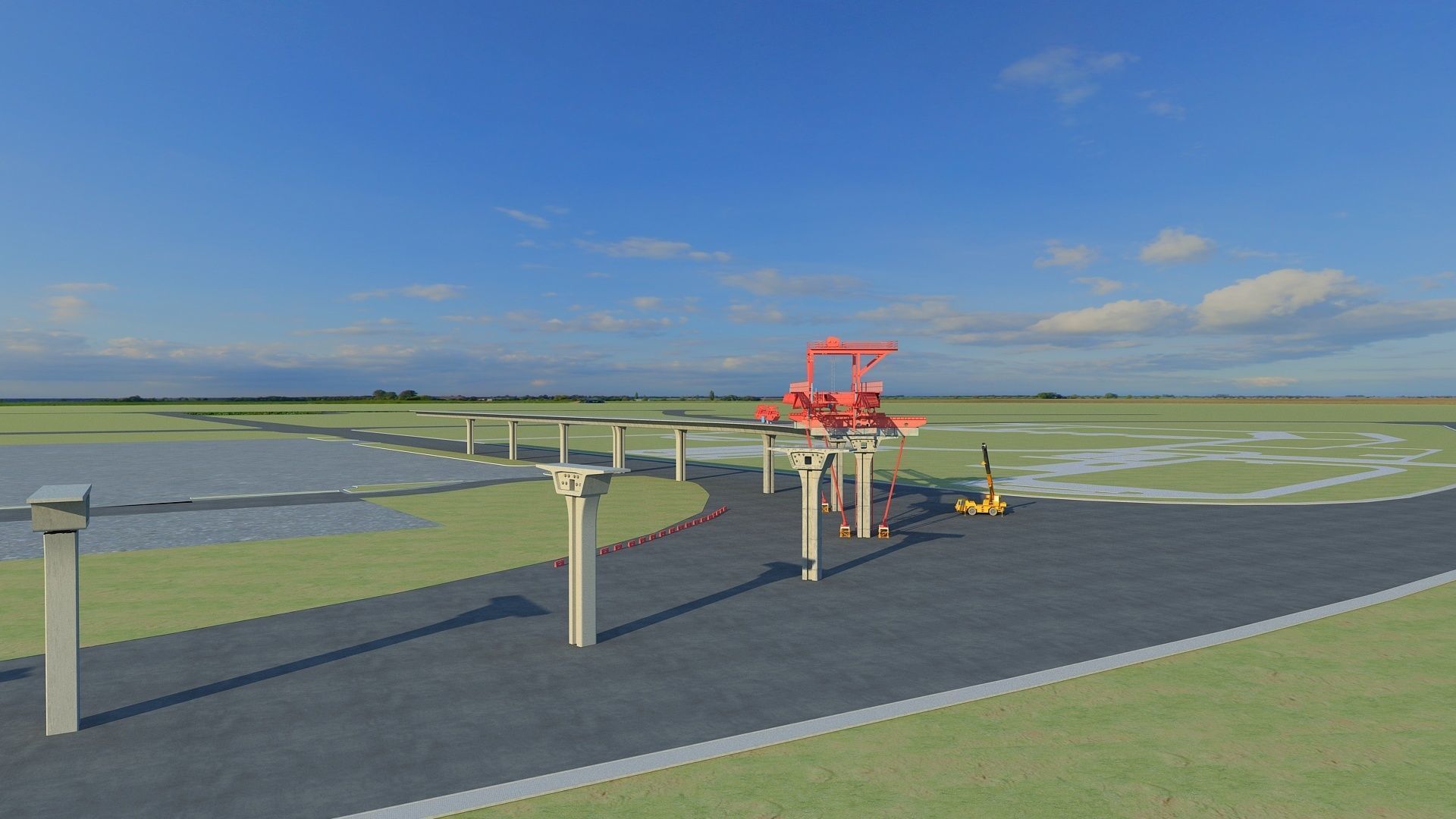 Overhead Crane 3D model_3