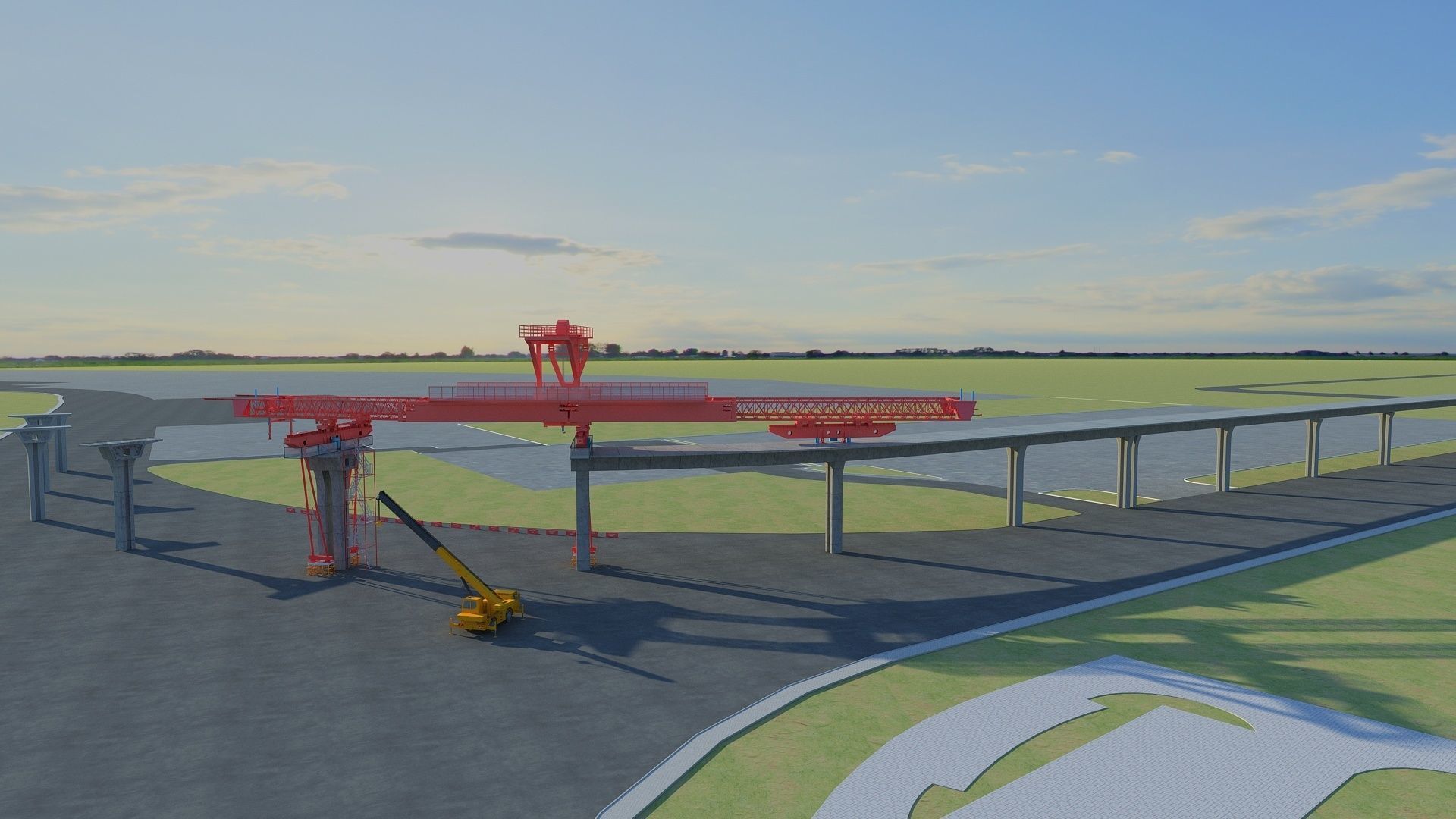 Overhead Crane 3D model_2