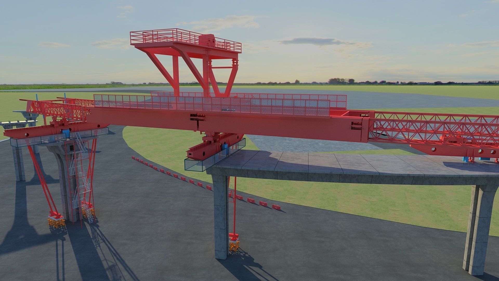 Overhead Crane 3D model_5