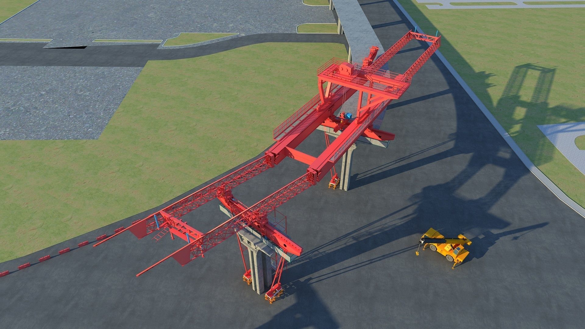 Overhead Crane 3D model_4