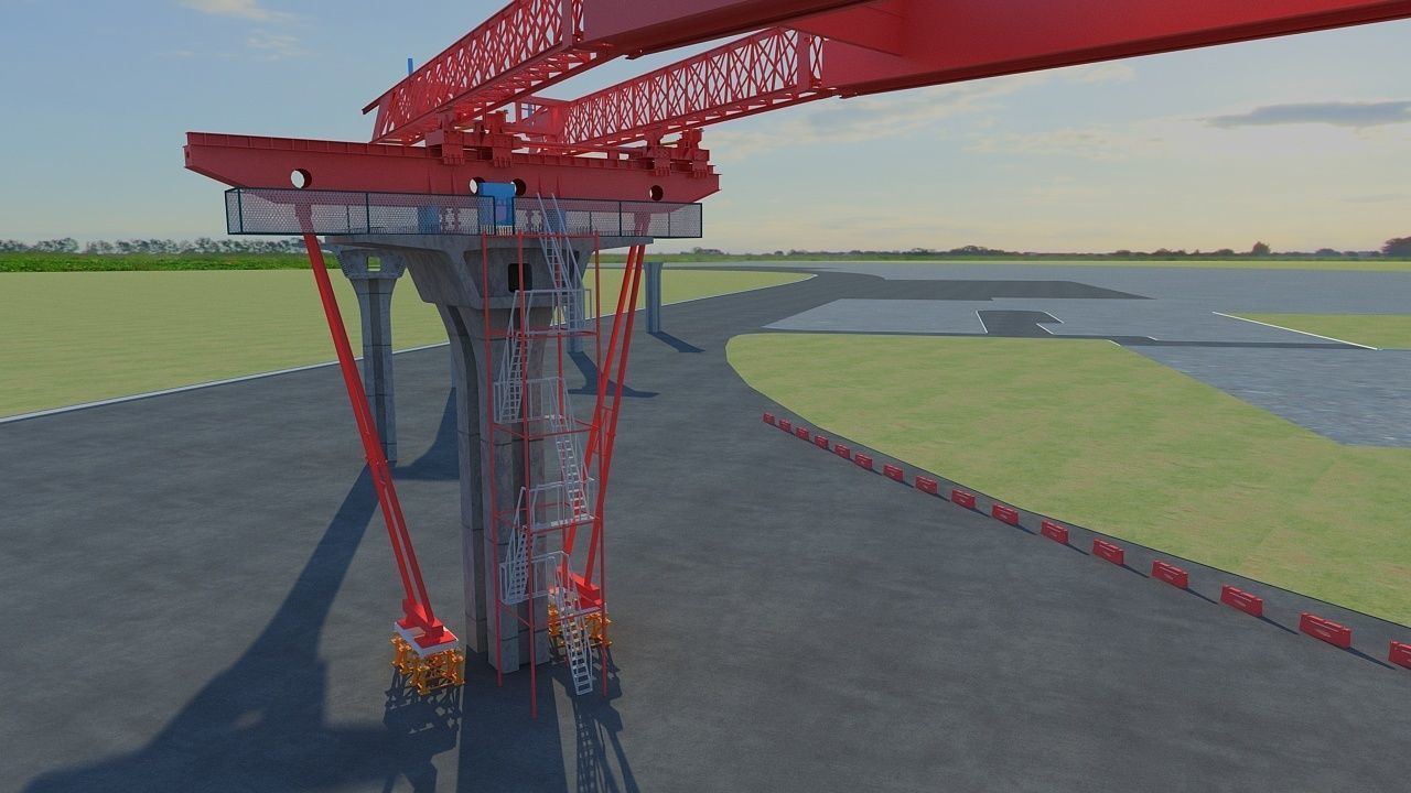 Overhead Crane 3D model_6