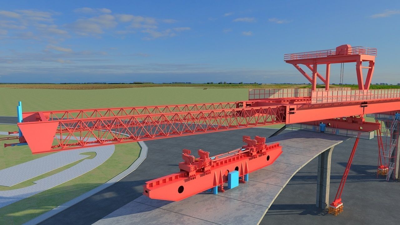 Overhead Crane 3D model_9