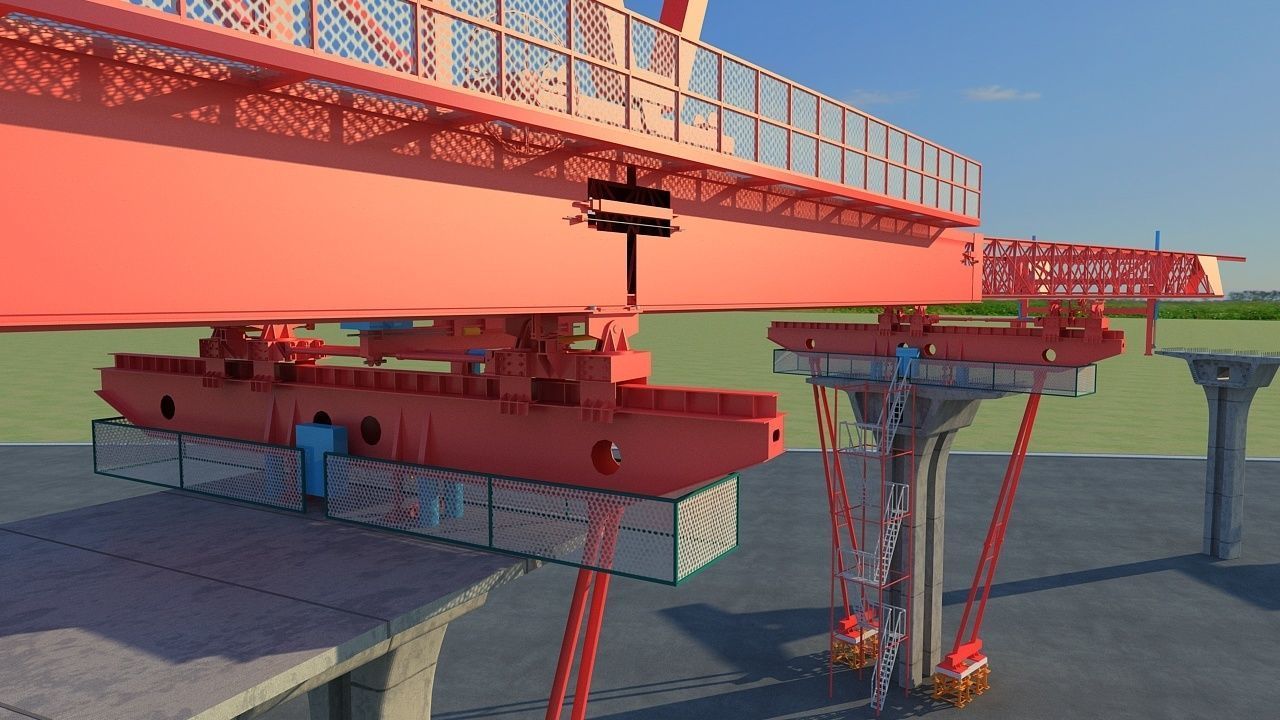 Overhead Crane 3D model_10