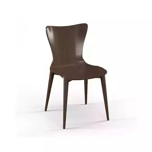 Brera Nero Noce Bentwood Dining Chair 3D model