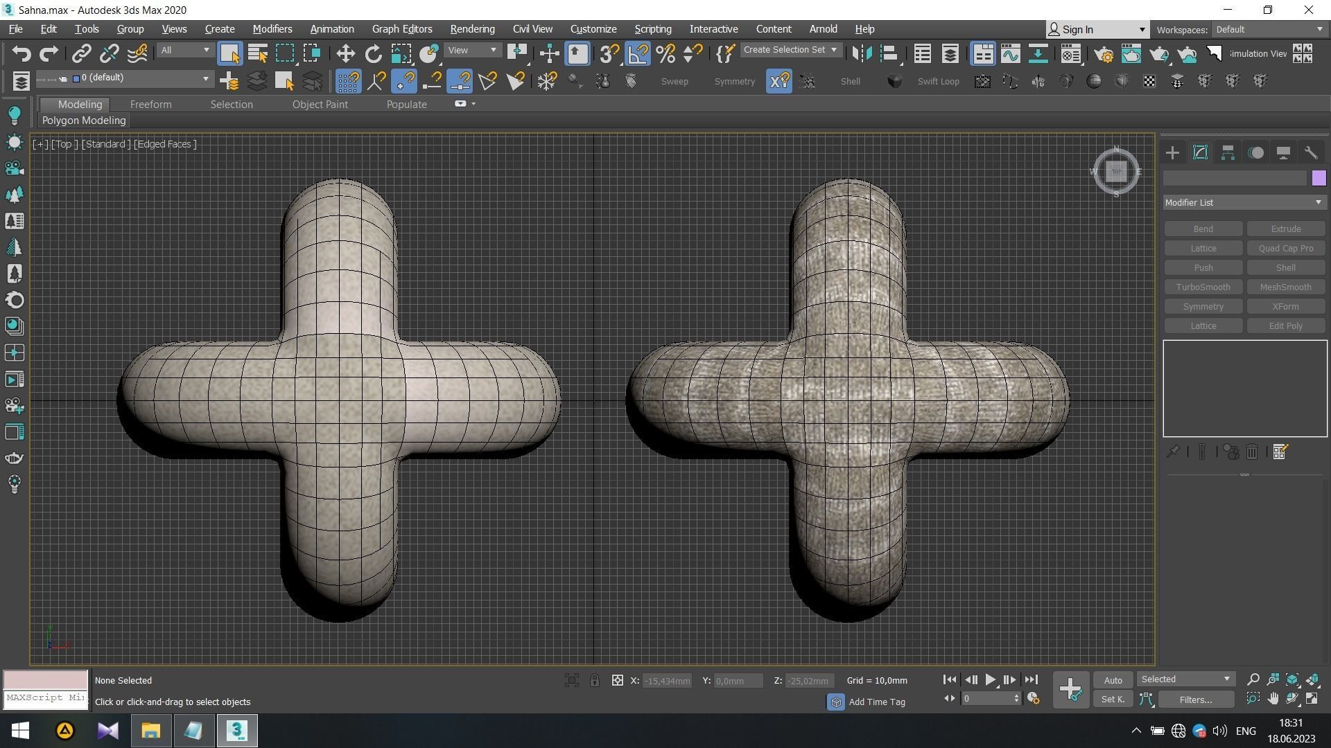 Upholstered Stitch Stool Low-poly 3D model_6