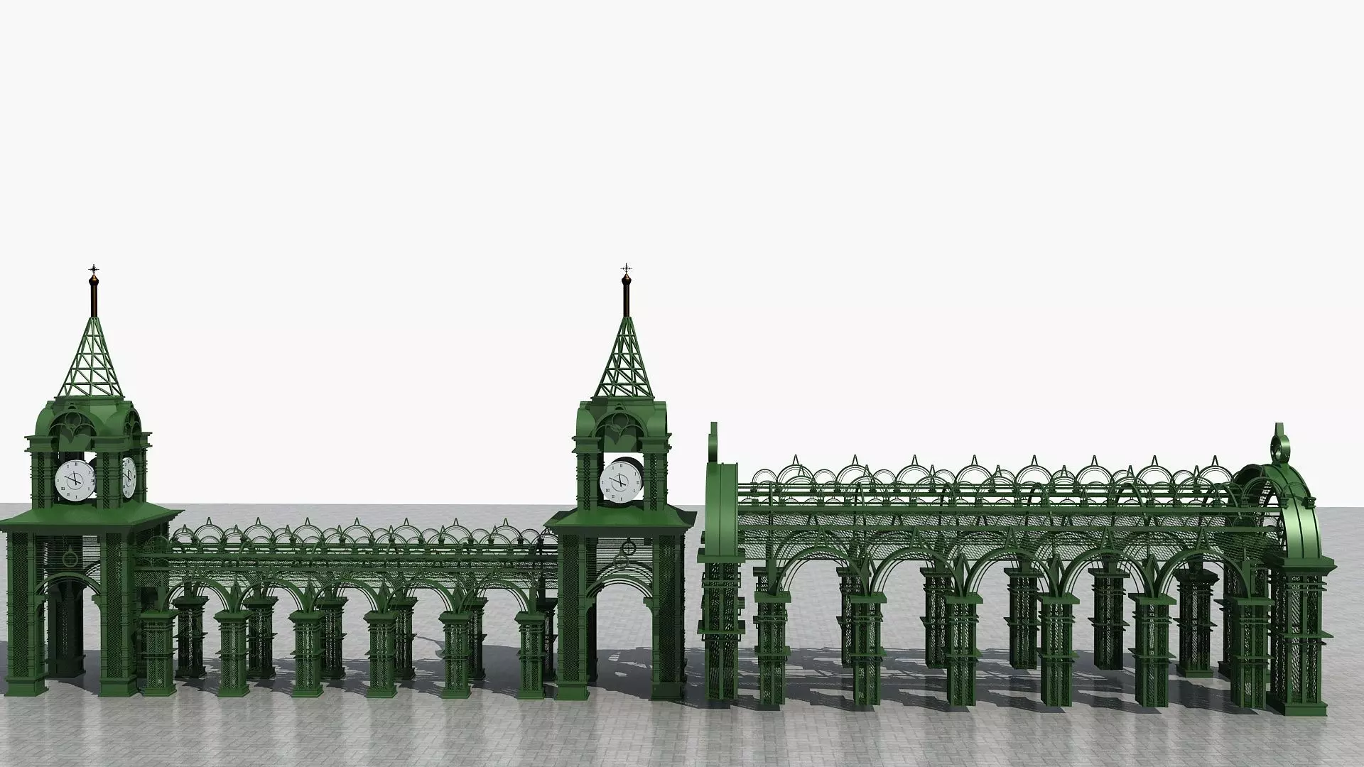 Old Style Corridor 3D model_0