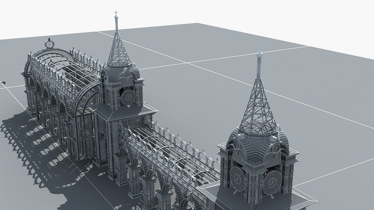 Old Style Corridor 3D model_16