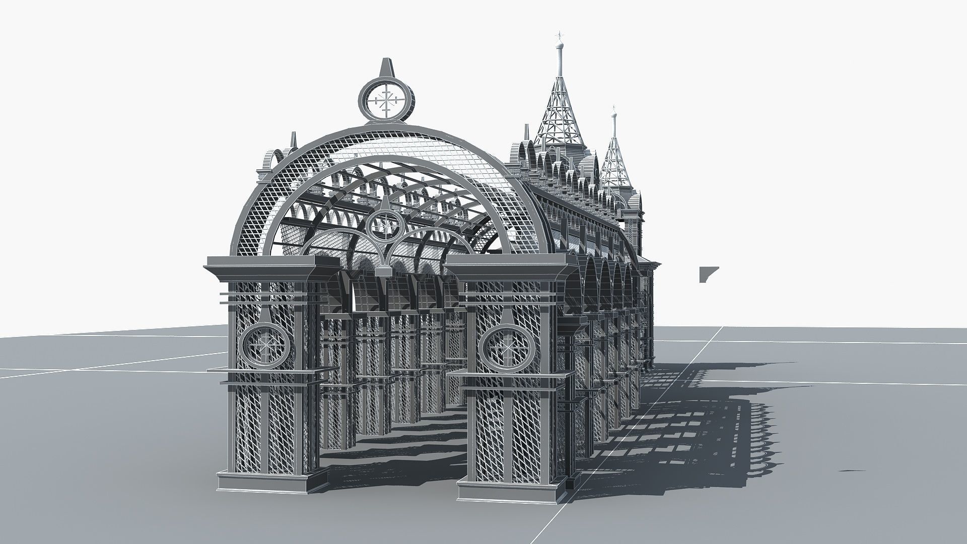 Old Style Corridor 3D model_14