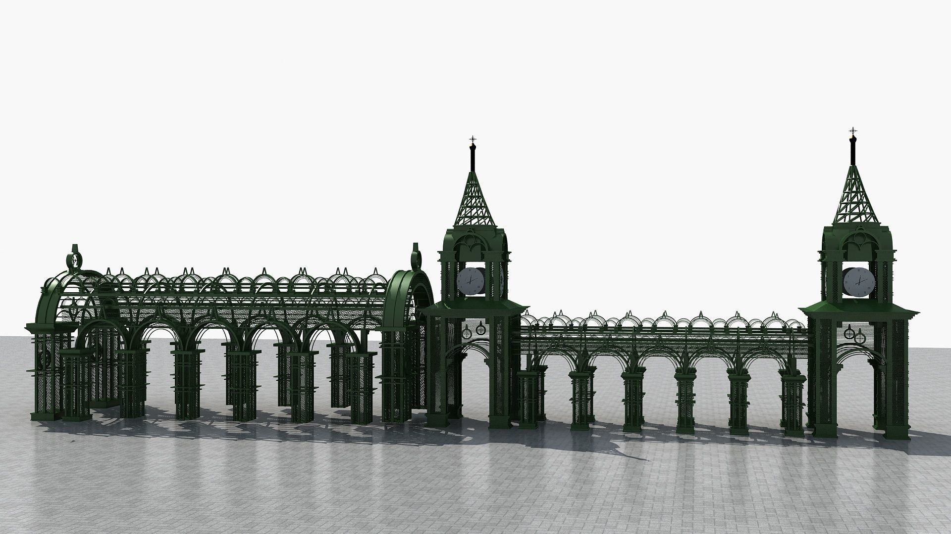 Old Style Corridor 3D model_5