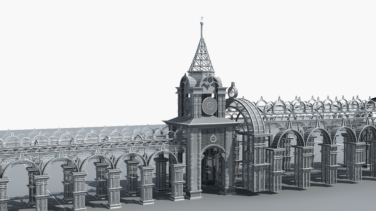 Old Style Corridor 3D model_17