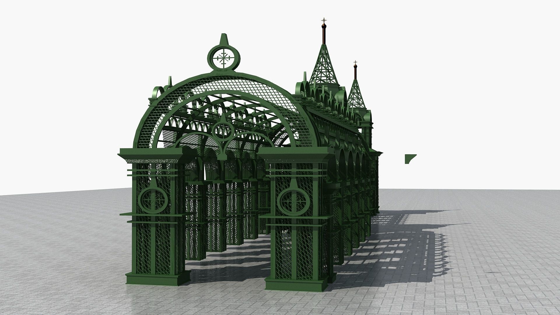 Old Style Corridor 3D model_3