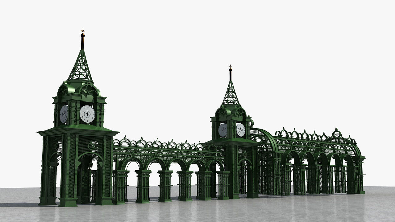 Old Style Corridor 3D model_1