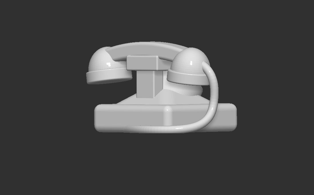 Miniature classic phone for model making 10th and 25th scale 3D print model_8
