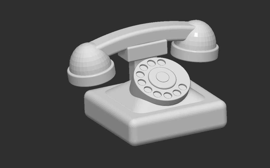 Miniature classic phone for model making 10th and 25th scale 3D print model_14