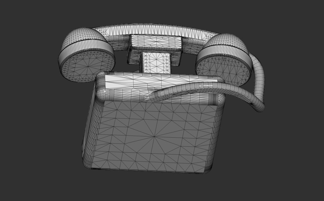 Miniature classic phone for model making 10th and 25th scale 3D print model_21