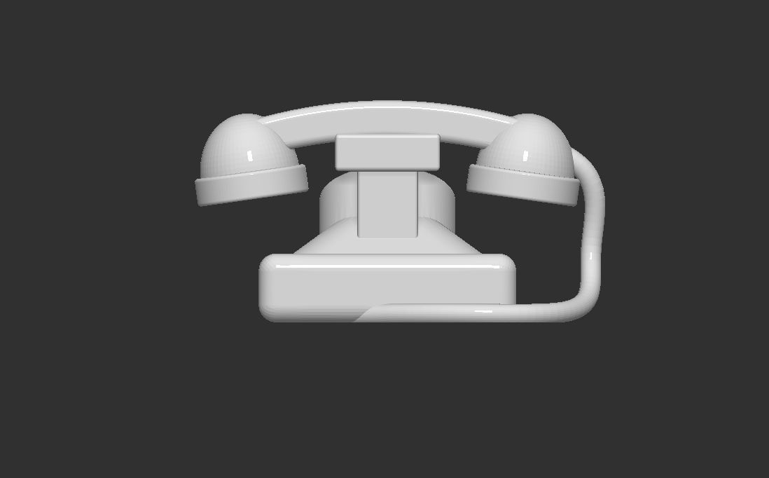 Miniature classic phone for model making 10th and 25th scale 3D print model_7