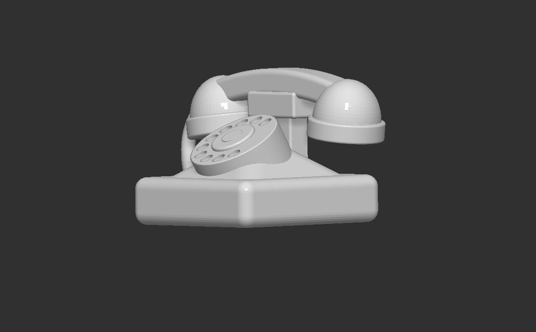 Miniature classic phone for model making 10th and 25th scale 3D print model_2