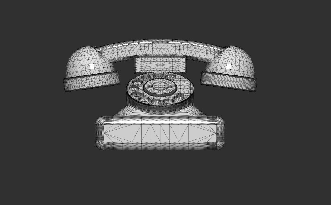 Miniature classic phone for model making 10th and 25th scale 3D print model_18