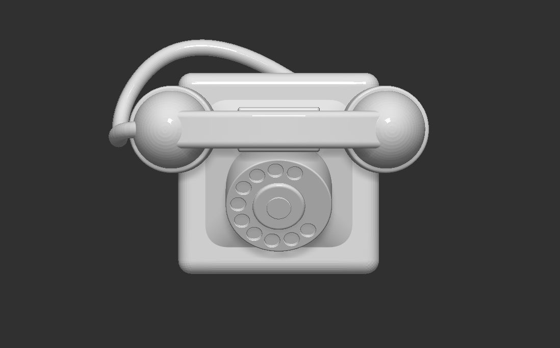 Miniature classic phone for model making 10th and 25th scale 3D print model_13