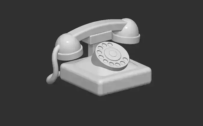 Miniature classic phone for model making 10th and 25th scale 3D print model