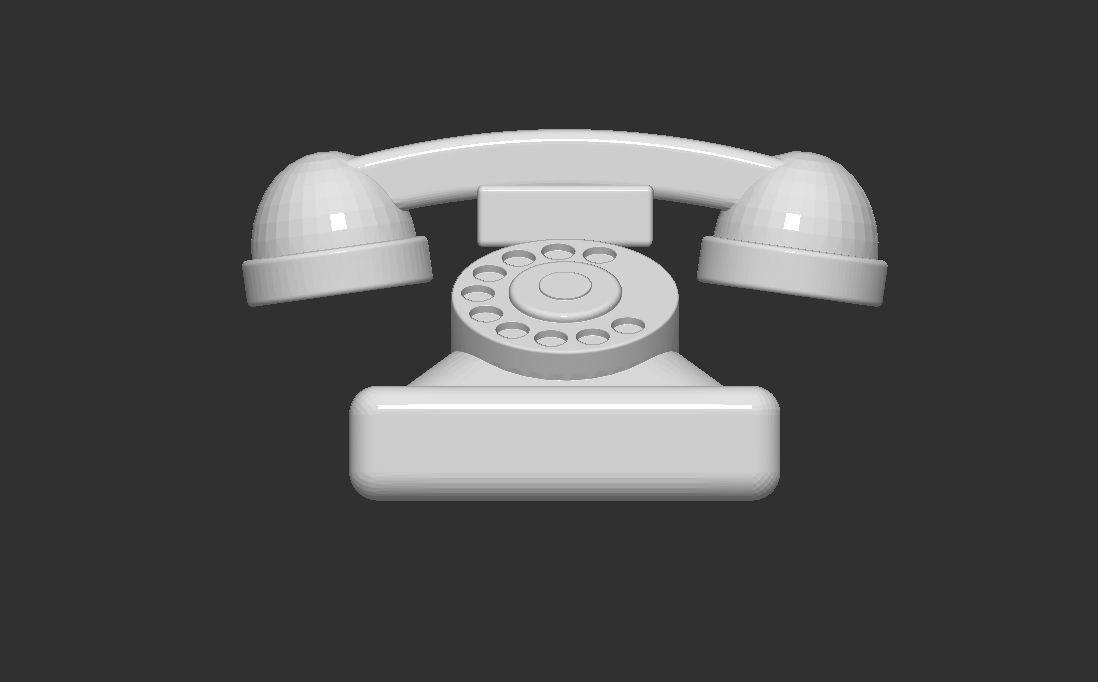 Miniature classic phone for model making 10th and 25th scale 3D print model_15