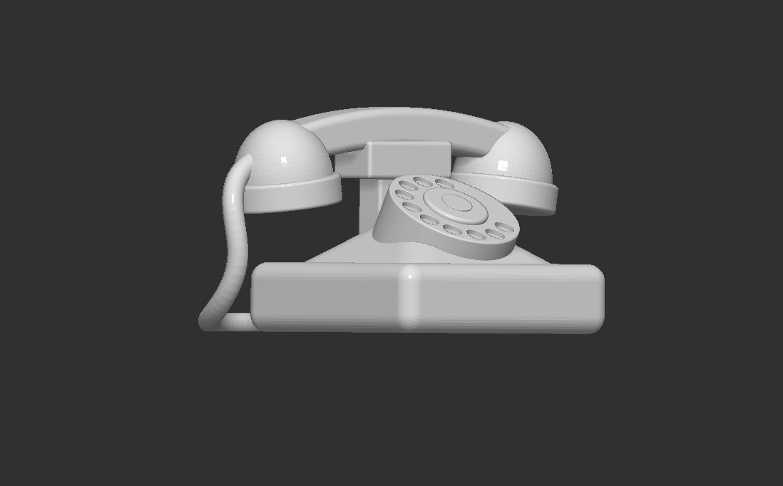 Miniature classic phone for model making 10th and 25th scale 3D print model_10