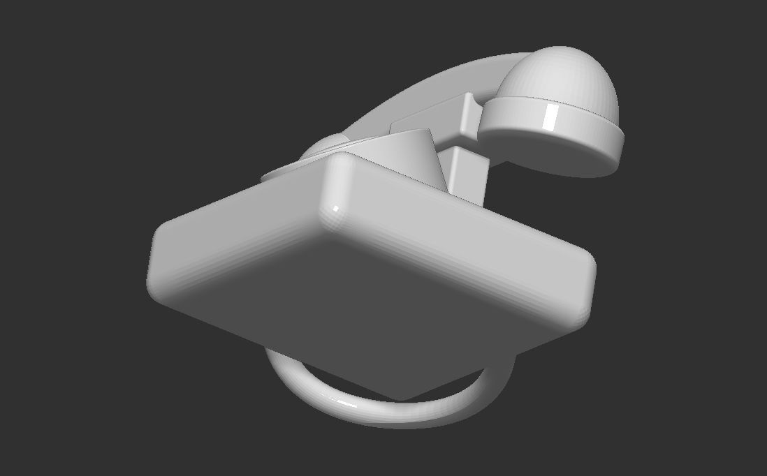 Miniature classic phone for model making 10th and 25th scale 3D print model_12