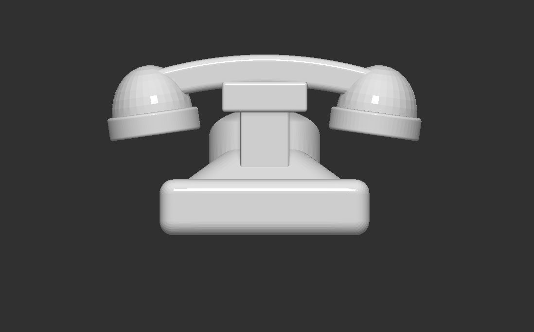 Miniature classic phone for model making 10th and 25th scale 3D print model_17