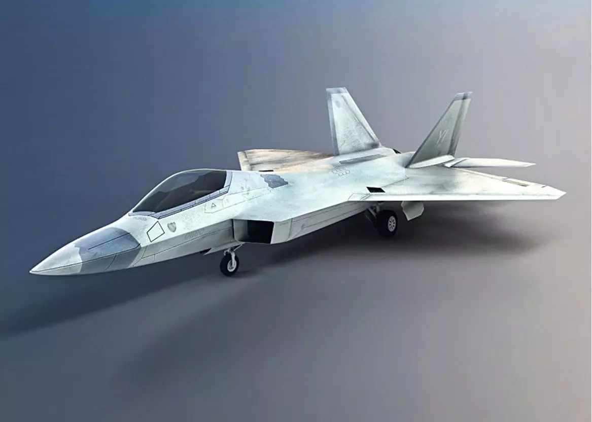  Lockheed  F-22 Raptor Low-poly 3D model Low-poly 3D model_0