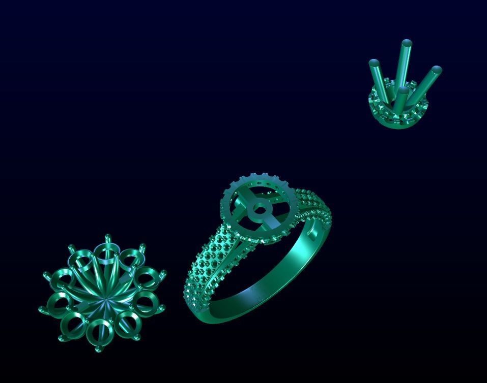 Engagement Ring 5 3D print model_4